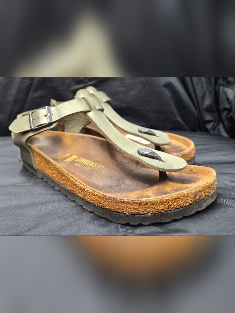 Women's Birkenstock Kairo Sandals "Khaki Green" Sz. 39
